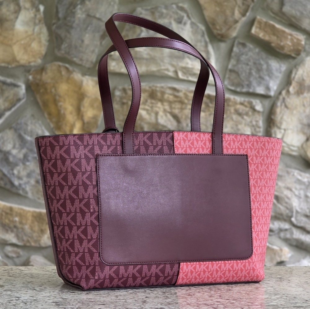 Michael Kors Jet Set Color-Block Logo Medium Tote - Picture 3 of 9